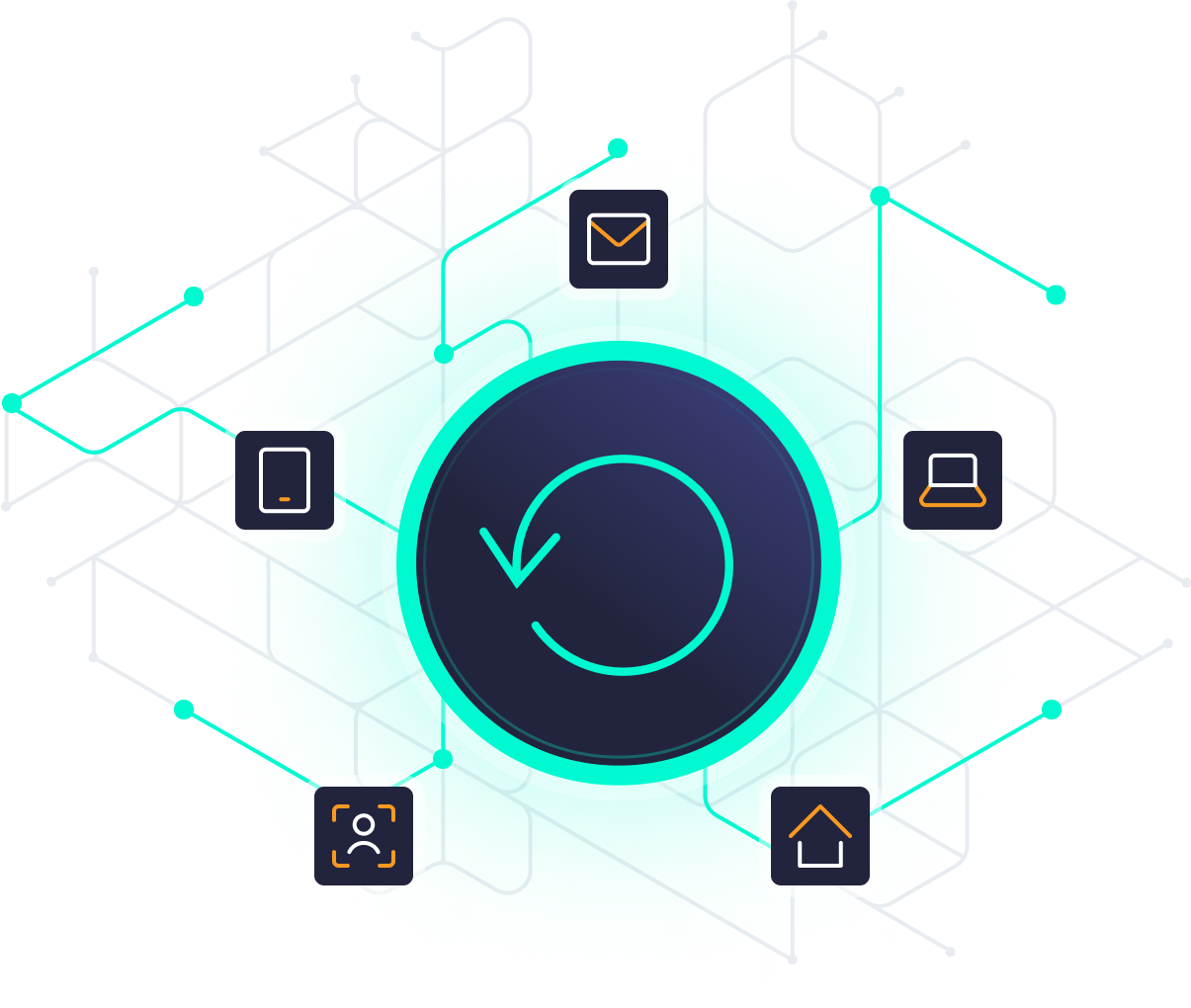Graphic representing frequent file delivery and fresh data.
